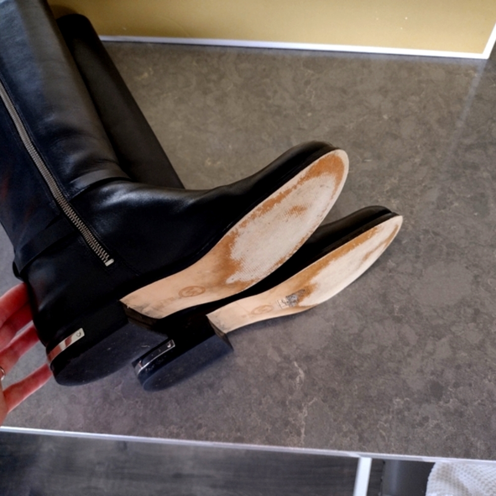 Michael Kors Black Leather Boots - Picture 4 of 8